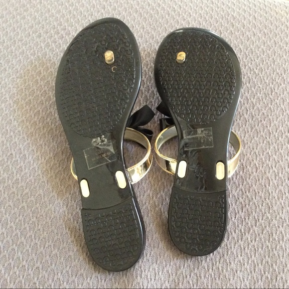 New Report shoes flip flops black gold - Picture 5 of 8